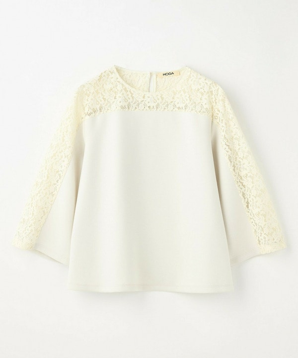 スタイリスト戸野塚かおるコラボ ソフトダンボールレースコンビトップス 詳細画像 アイボリー 2