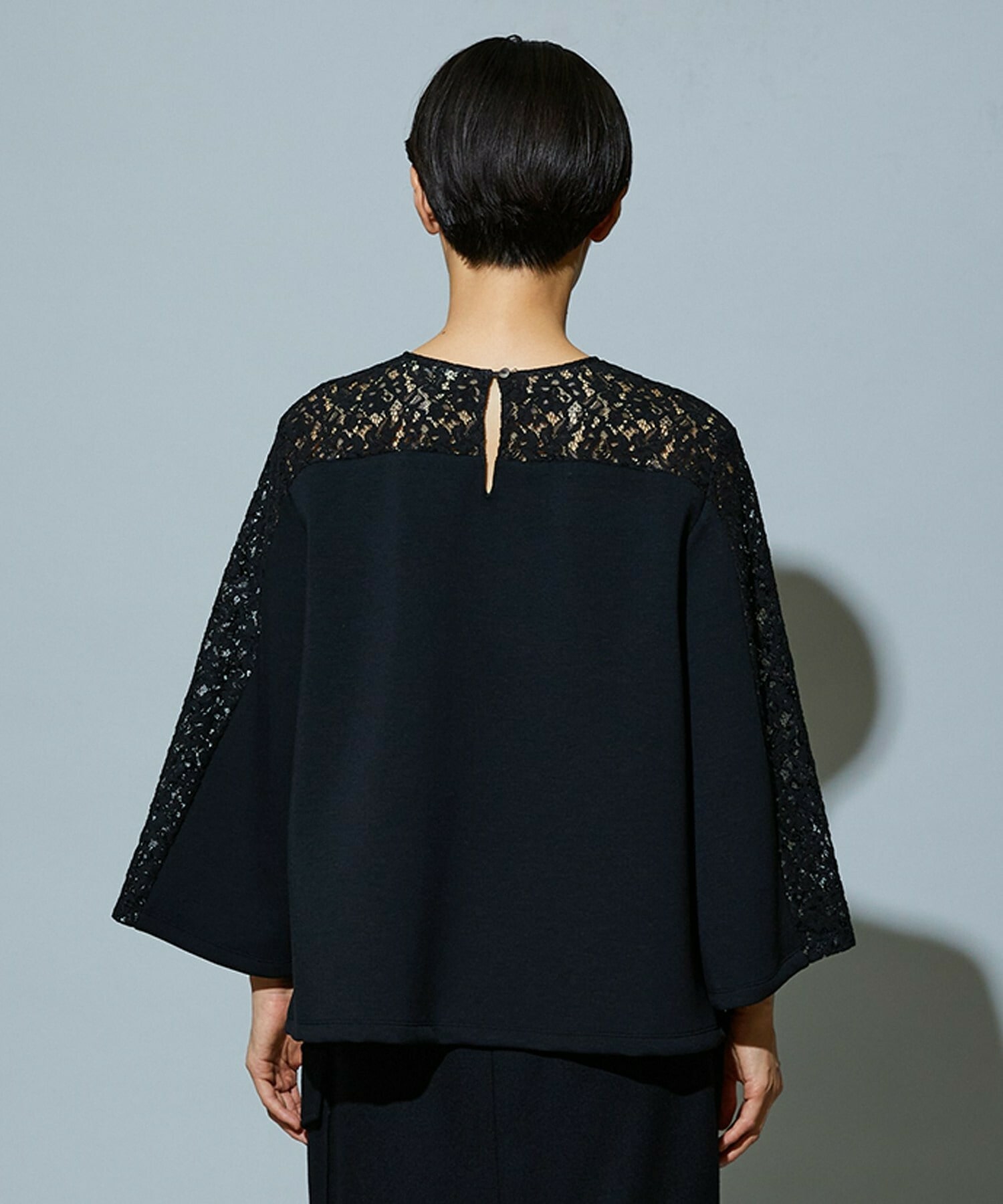 【MOGA】スタイリスト戸野塚かおるコラボ ソフトダンボールレースコンビトップス 詳細画像 ブラック 22