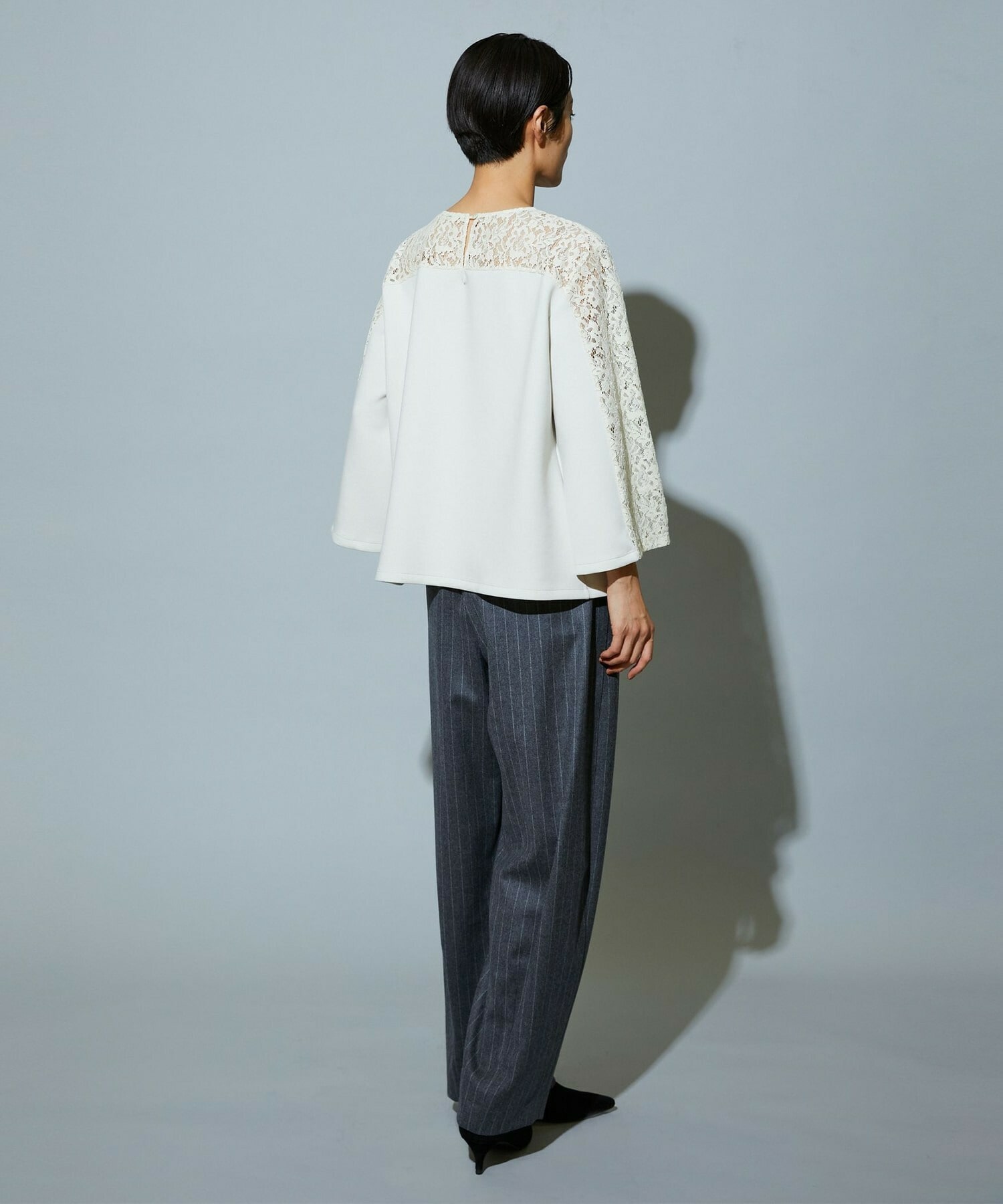 【MOGA】スタイリスト戸野塚かおるコラボ ソフトダンボールレースコンビトップス 詳細画像 ブラック 8