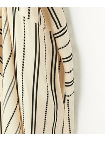 【MOGA Collection】【Lサイズ】MOGA Collection　レーヨンポリストライプワンピース 詳細画像 ホワイト×ブラック 3