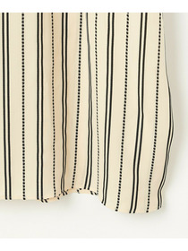 【MOGA Collection】【Lサイズ】MOGA Collection　レーヨンポリストライプワンピース 詳細画像 ホワイト×ブラック 5