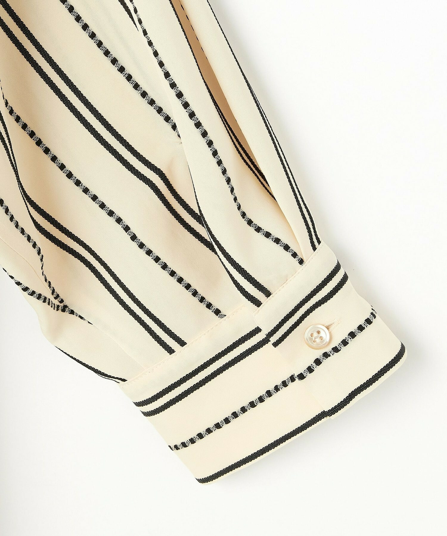 【MOGA Collection】【Lサイズ】MOGA Collection　レーヨンポリストライプワンピース 詳細画像 ホワイト×ブラック 4