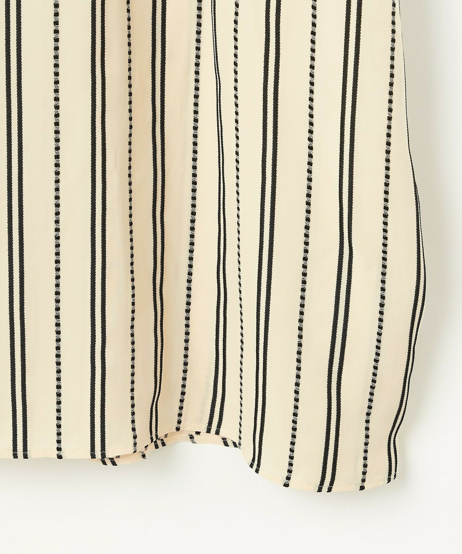 【MOGA Collection】【Lサイズ】MOGA Collection　レーヨンポリストライプワンピース 詳細画像 ホワイト×ブラック 5