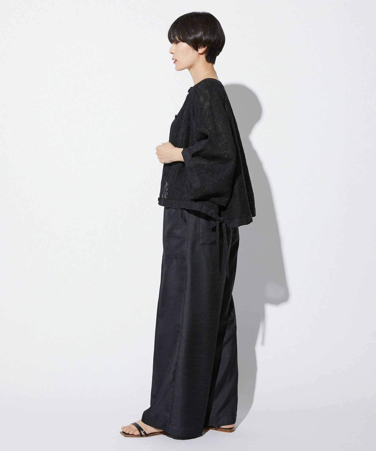 【MOGA Collection】【Lサイズ】MOGA Collection　シアージャガード2WAYブラウス 詳細画像 ブラック 13