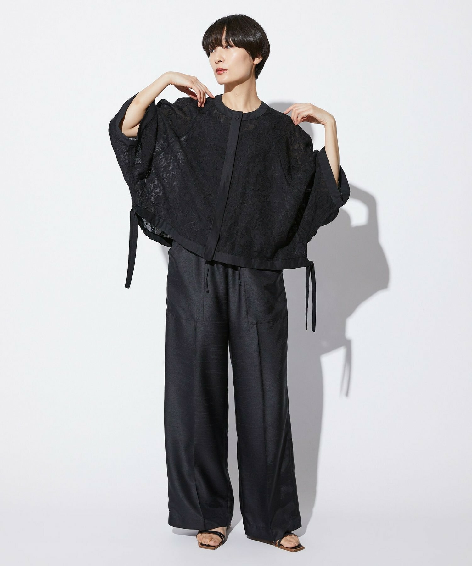 【MOGA Collection】【Lサイズ】MOGA Collection　シアージャガード2WAYブラウス 詳細画像 ブラック 21