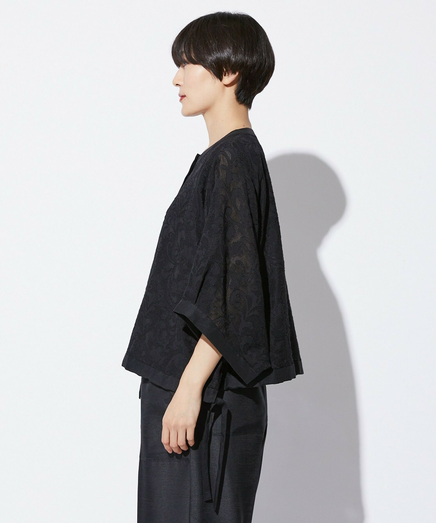 【MOGA Collection】【Lサイズ】MOGA Collection　シアージャガード2WAYブラウス 詳細画像 ブラック 24