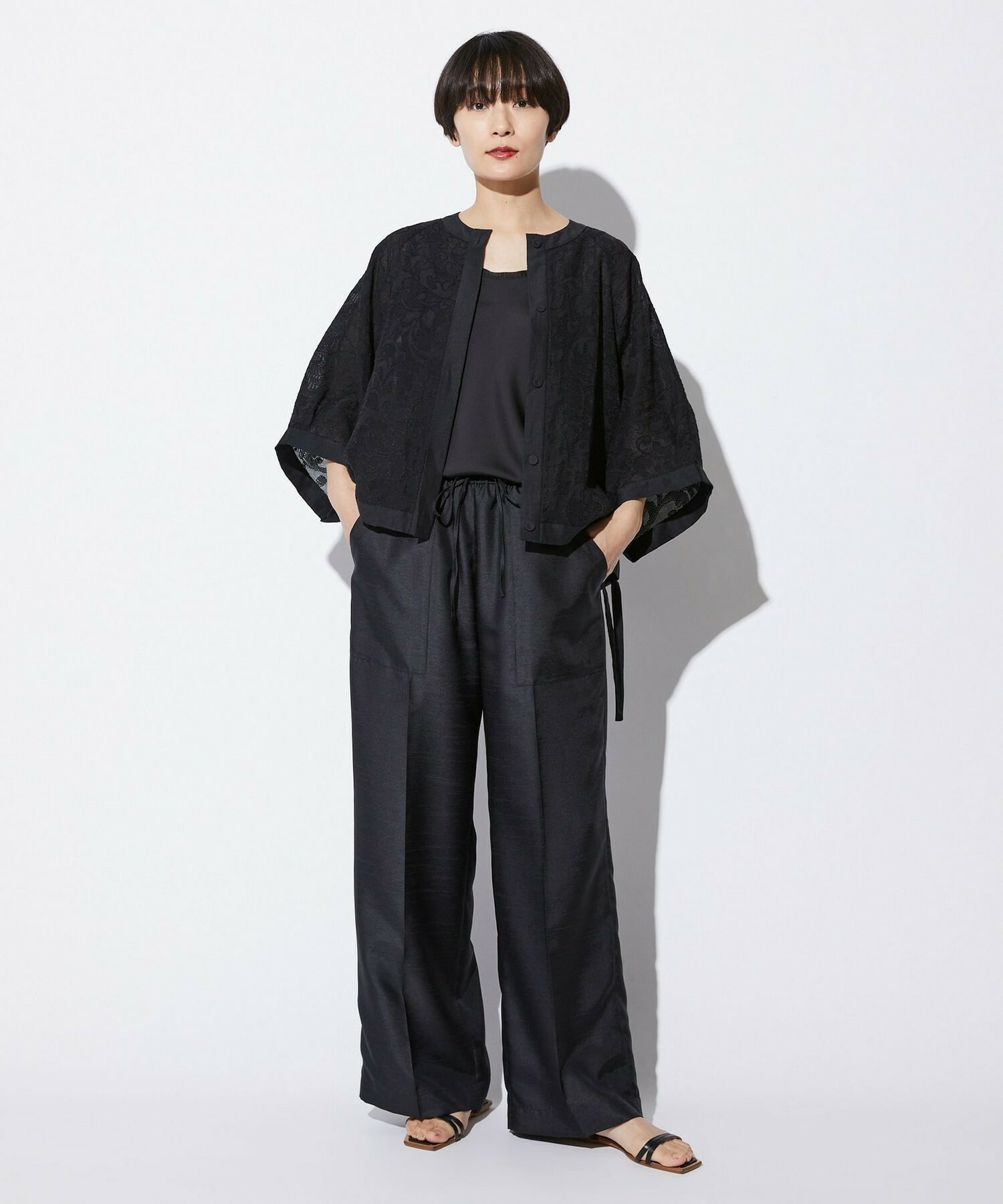 【MOGA Collection】【Lサイズ】MOGA Collection　シアージャガード2WAYブラウス 詳細画像 ブラック 7