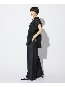 【MOGA Collection】【Lサイズ】MOGA Collection　フラワーカットジャガードブラウス 詳細画像 ブラック 13