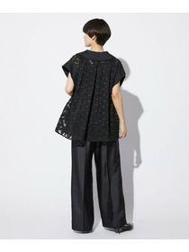 【MOGA Collection】【Lサイズ】MOGA Collection　フラワーカットジャガードブラウス 詳細画像 ブラック 15