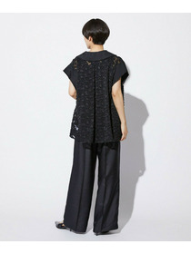 【MOGA Collection】【Lサイズ】MOGA Collection　フラワーカットジャガードブラウス 詳細画像 ブラック 16