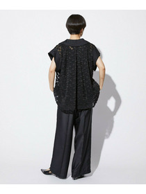 【MOGA Collection】【Lサイズ】MOGA Collection　フラワーカットジャガードブラウス 詳細画像 ブラック 17