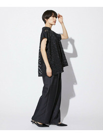 【MOGA Collection】【Lサイズ】MOGA Collection　フラワーカットジャガードブラウス 詳細画像 ブラック 19