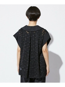 【MOGA Collection】【Lサイズ】MOGA Collection　フラワーカットジャガードブラウス 詳細画像 ブラック 24