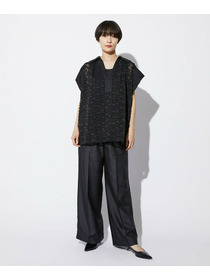 【MOGA Collection】【Lサイズ】MOGA Collection　フラワーカットジャガードブラウス 詳細画像 ブラック 6