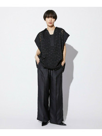 【MOGA Collection】【Lサイズ】MOGA Collection　フラワーカットジャガードブラウス 詳細画像 ブラック 8