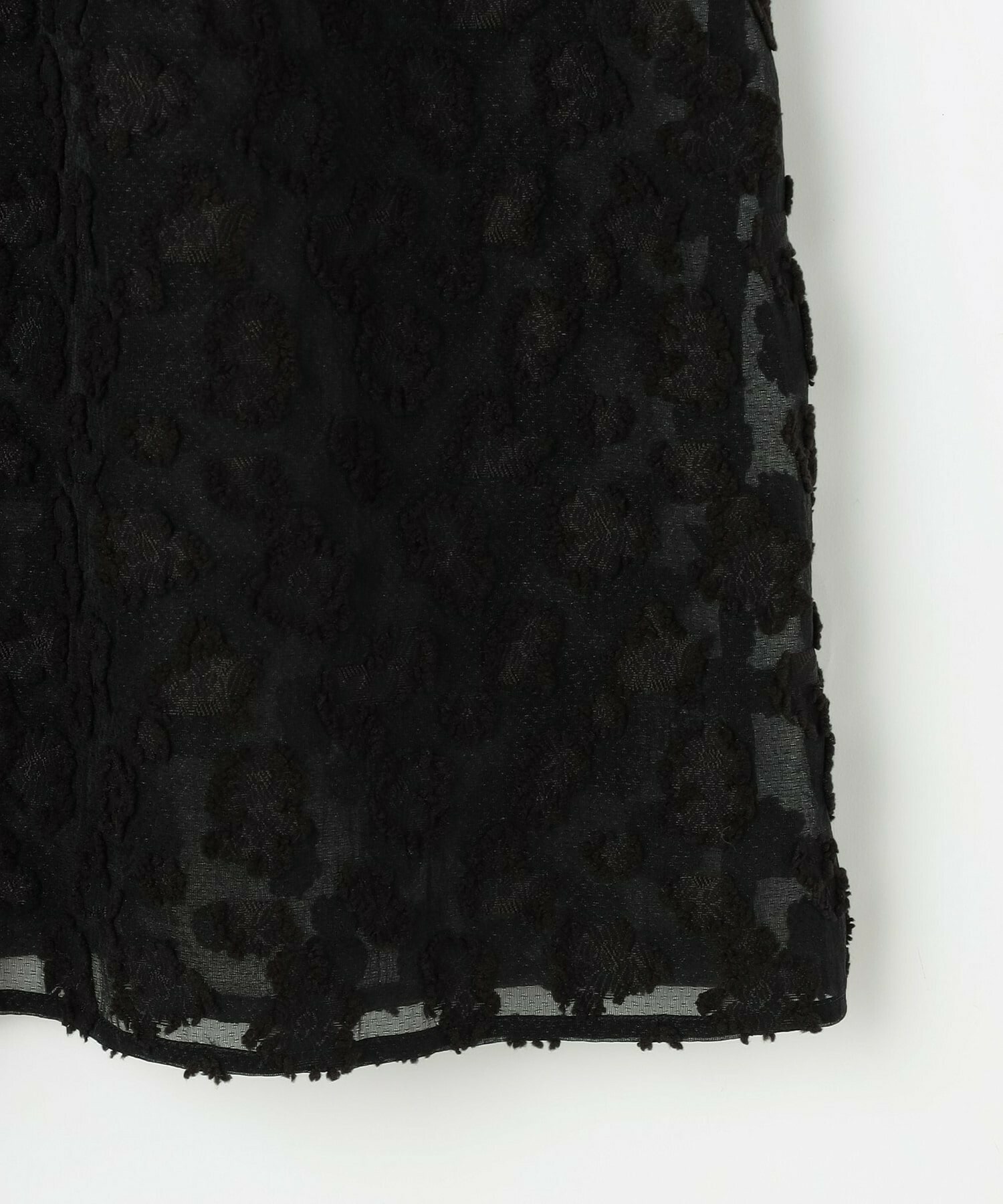 【MOGA Collection】【Lサイズ】MOGA Collection　フラワーカットジャガードブラウス 詳細画像 ブラック 4