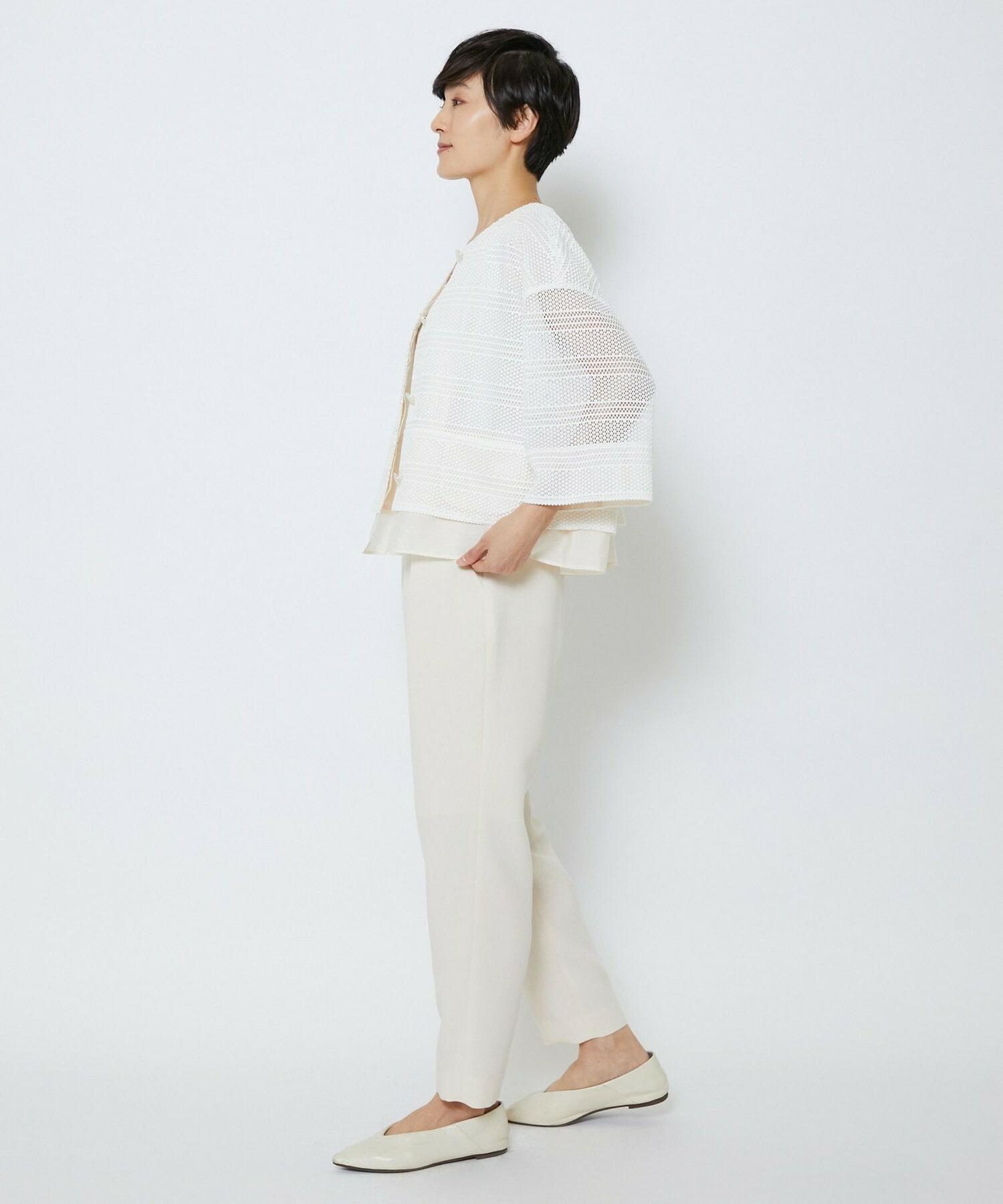 【MOGA Collection】【Lサイズ】MOGA Collection　レーヨンポリマットクロステーパードパンツ 詳細画像 キナリ 10