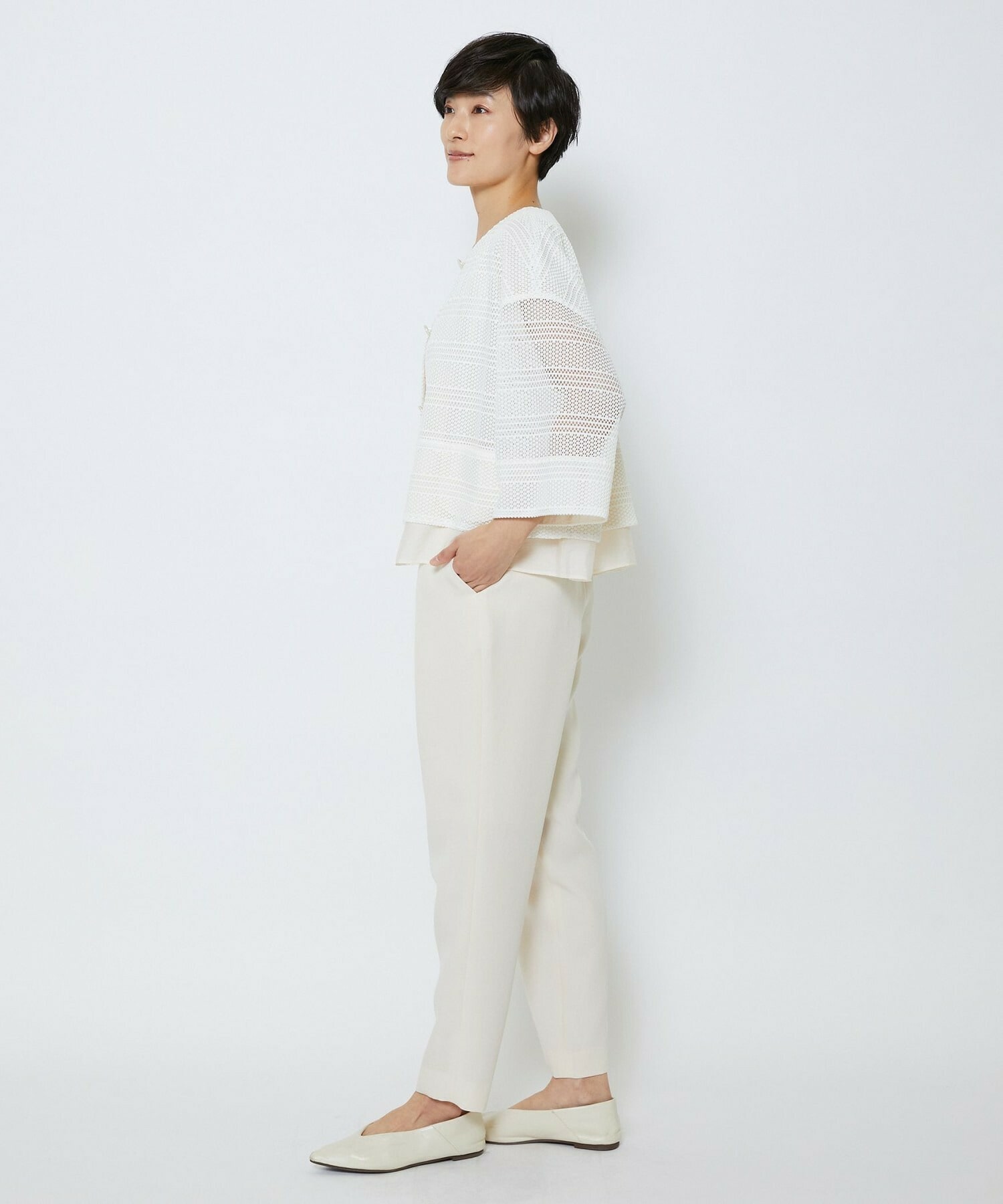 【MOGA Collection】【Lサイズ】MOGA Collection　レーヨンポリマットクロステーパードパンツ 詳細画像 キナリ 11