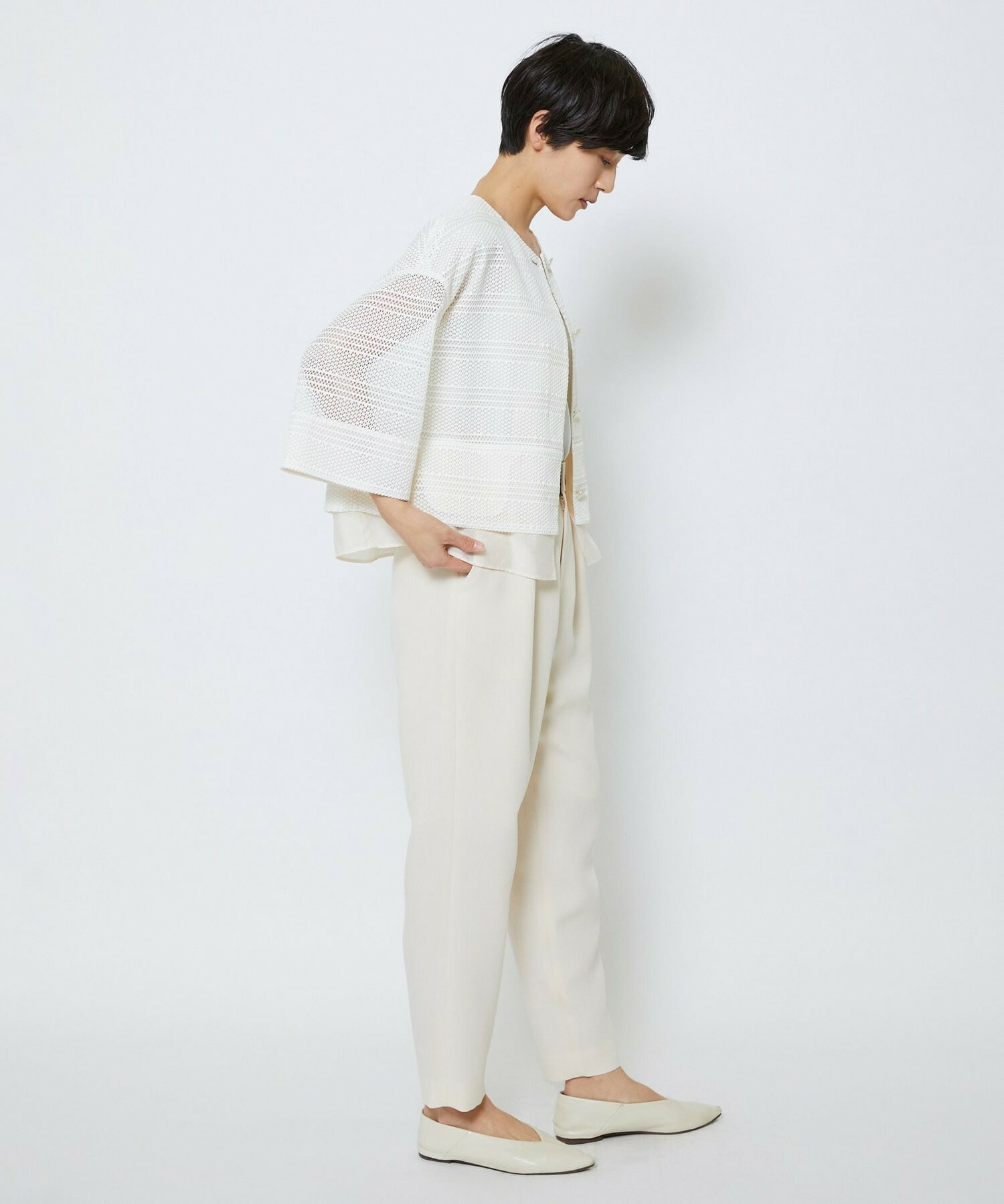 【MOGA Collection】【Lサイズ】MOGA Collection　レーヨンポリマットクロステーパードパンツ 詳細画像 キナリ 14