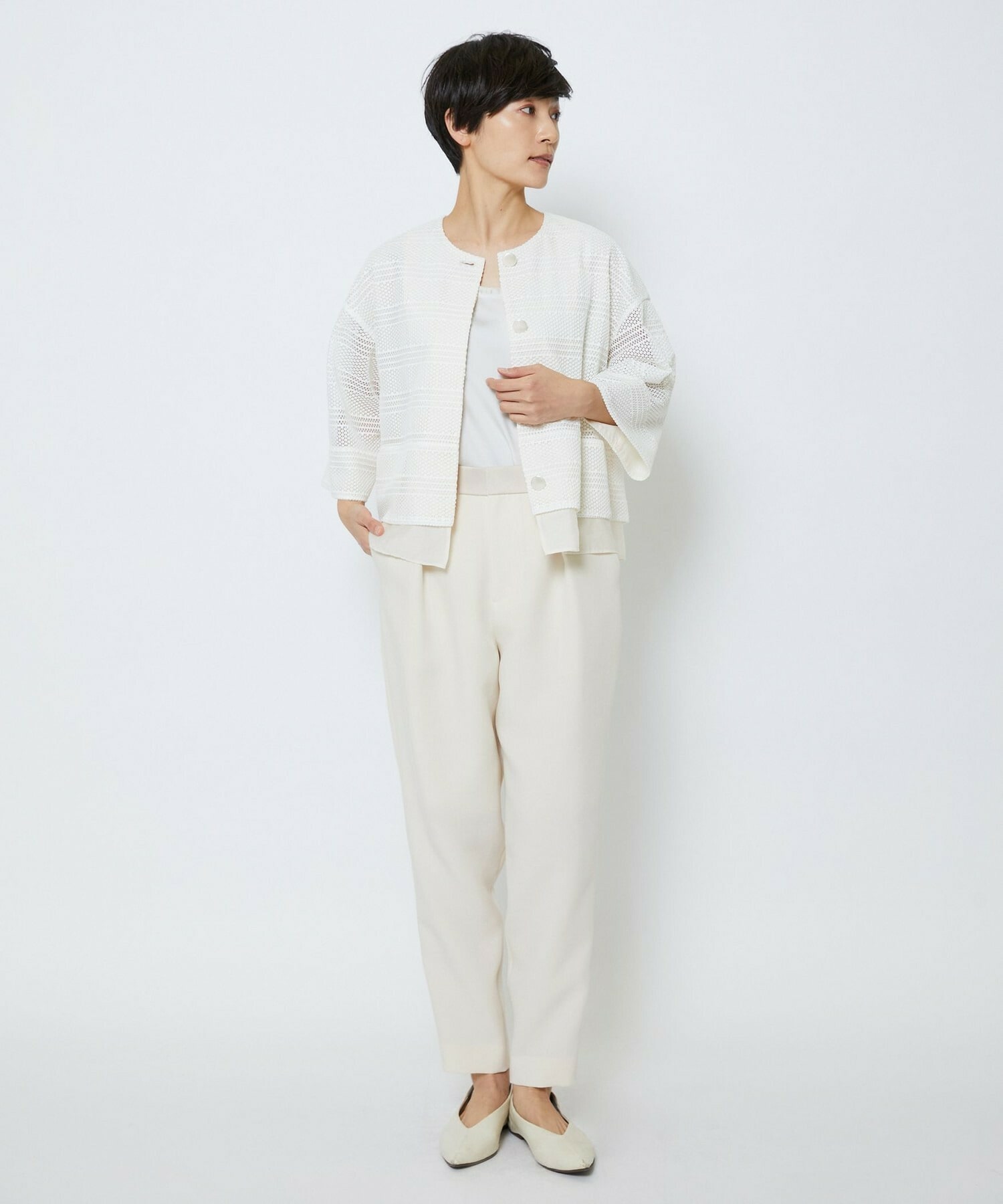 【MOGA Collection】【Lサイズ】MOGA Collection　レーヨンポリマットクロステーパードパンツ 詳細画像 キナリ 16