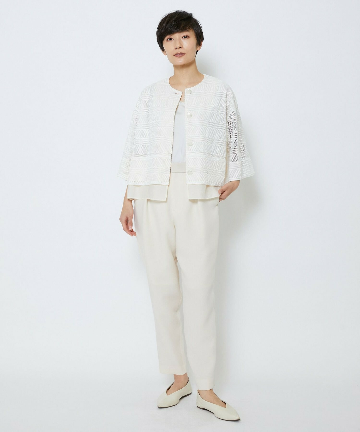 【MOGA Collection】【Lサイズ】MOGA Collection　レーヨンポリマットクロステーパードパンツ 詳細画像 キナリ 18