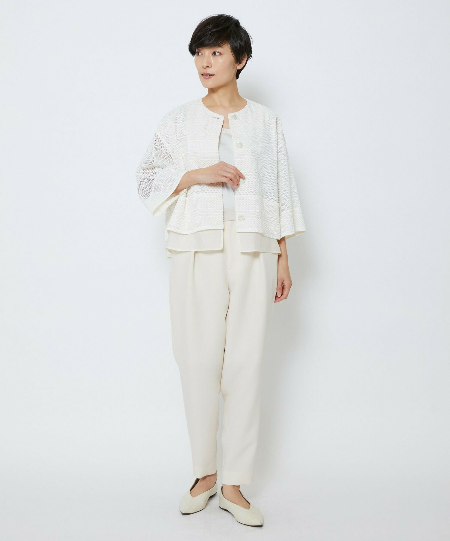 【MOGA Collection】【Lサイズ】MOGA Collection　レーヨンポリマットクロステーパードパンツ 詳細画像 キナリ 21