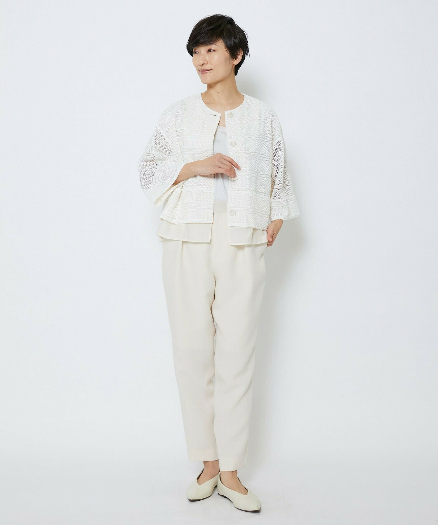 【MOGA Collection】【Lサイズ】MOGA Collection　レーヨンポリマットクロステーパードパンツ 詳細画像 キナリ 22