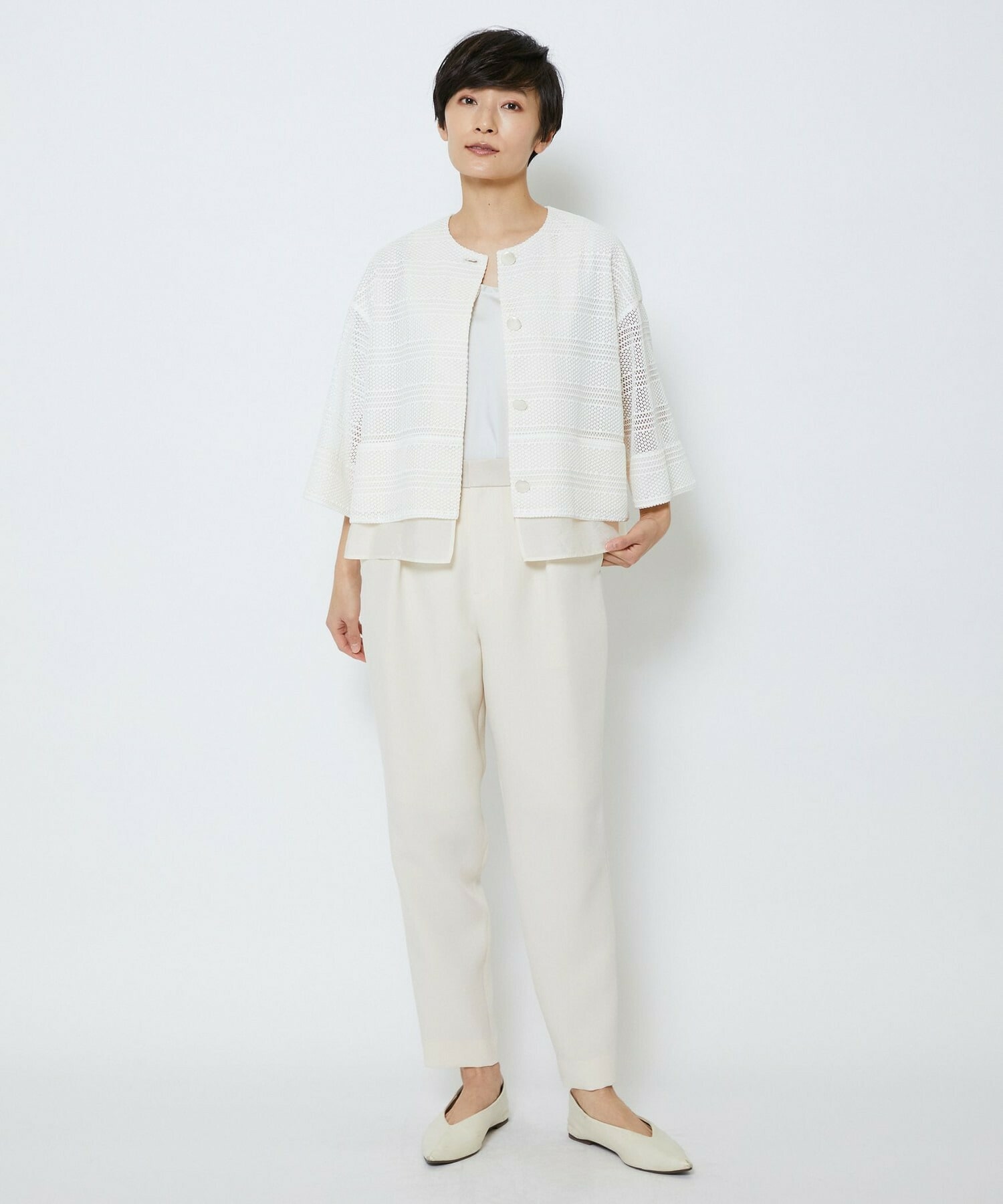 【MOGA Collection】【Lサイズ】MOGA Collection　レーヨンポリマットクロステーパードパンツ 詳細画像 キナリ 23