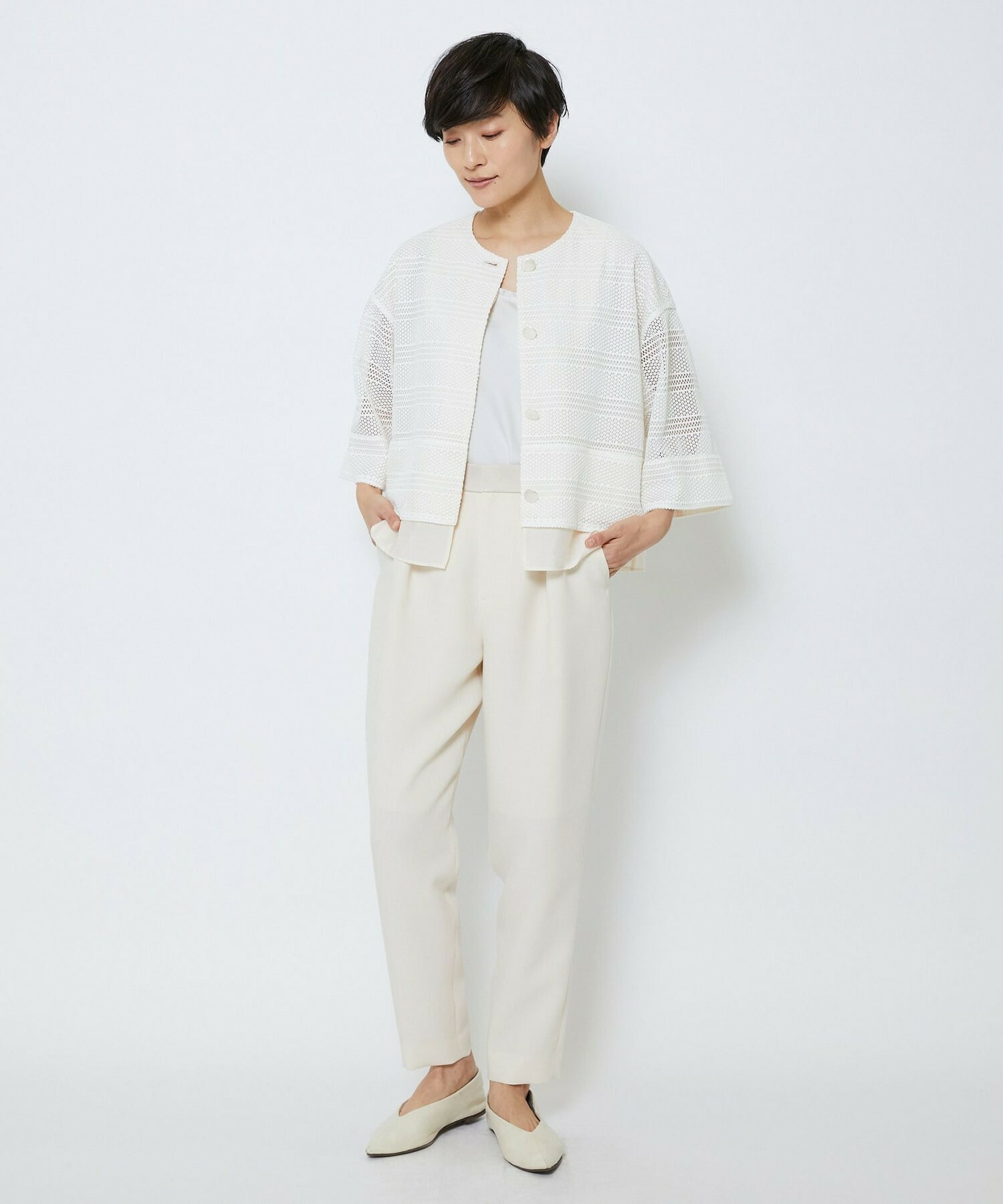 【MOGA Collection】【Lサイズ】MOGA Collection　レーヨンポリマットクロステーパードパンツ 詳細画像 キナリ 24