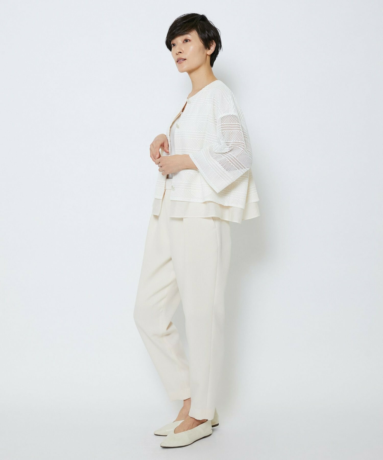 【MOGA Collection】【Lサイズ】MOGA Collection　レーヨンポリマットクロステーパードパンツ 詳細画像 キナリ 9