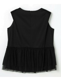 【MOGA Collection】【Lサイズ】MOGA Collection　コンパクトポンチフリルブラウス 詳細画像 ブラック 1