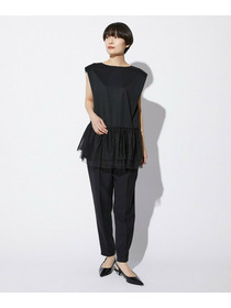 【MOGA Collection】【Lサイズ】MOGA Collection　コンパクトポンチフリルブラウス 詳細画像 ブラック 6