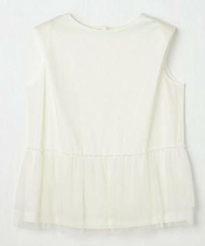 【MOGA Collection】【Lサイズ】MOGA Collection　コンパクトポンチフリルブラウス 詳細画像 オフホワイト 1