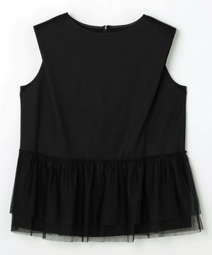 【MOGA Collection】【Lサイズ】MOGA Collection　コンパクトポンチフリルブラウス 詳細画像 ブラック 2