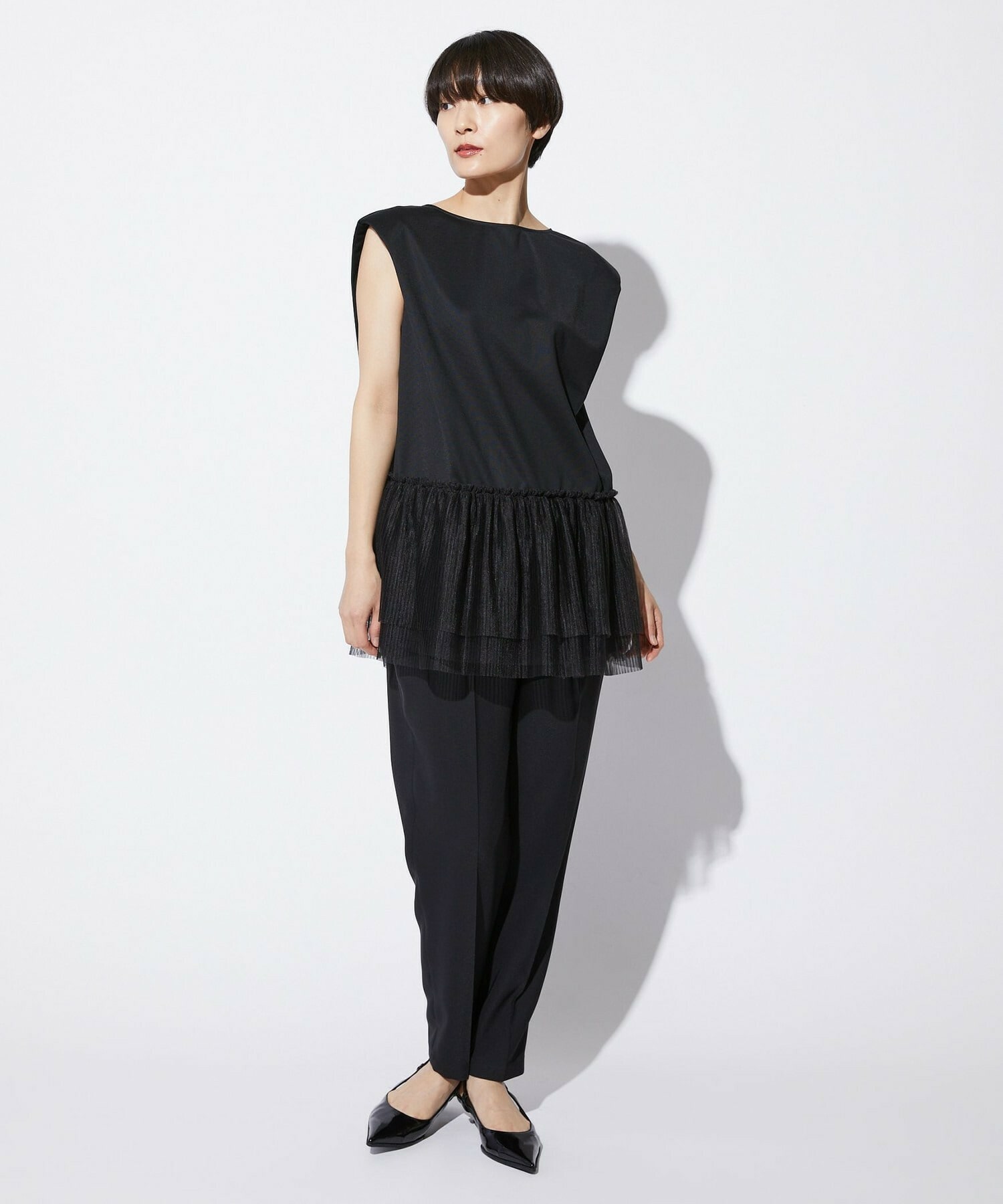 【MOGA Collection】【Lサイズ】MOGA Collection　コンパクトポンチフリルブラウス 詳細画像 ブラック 22