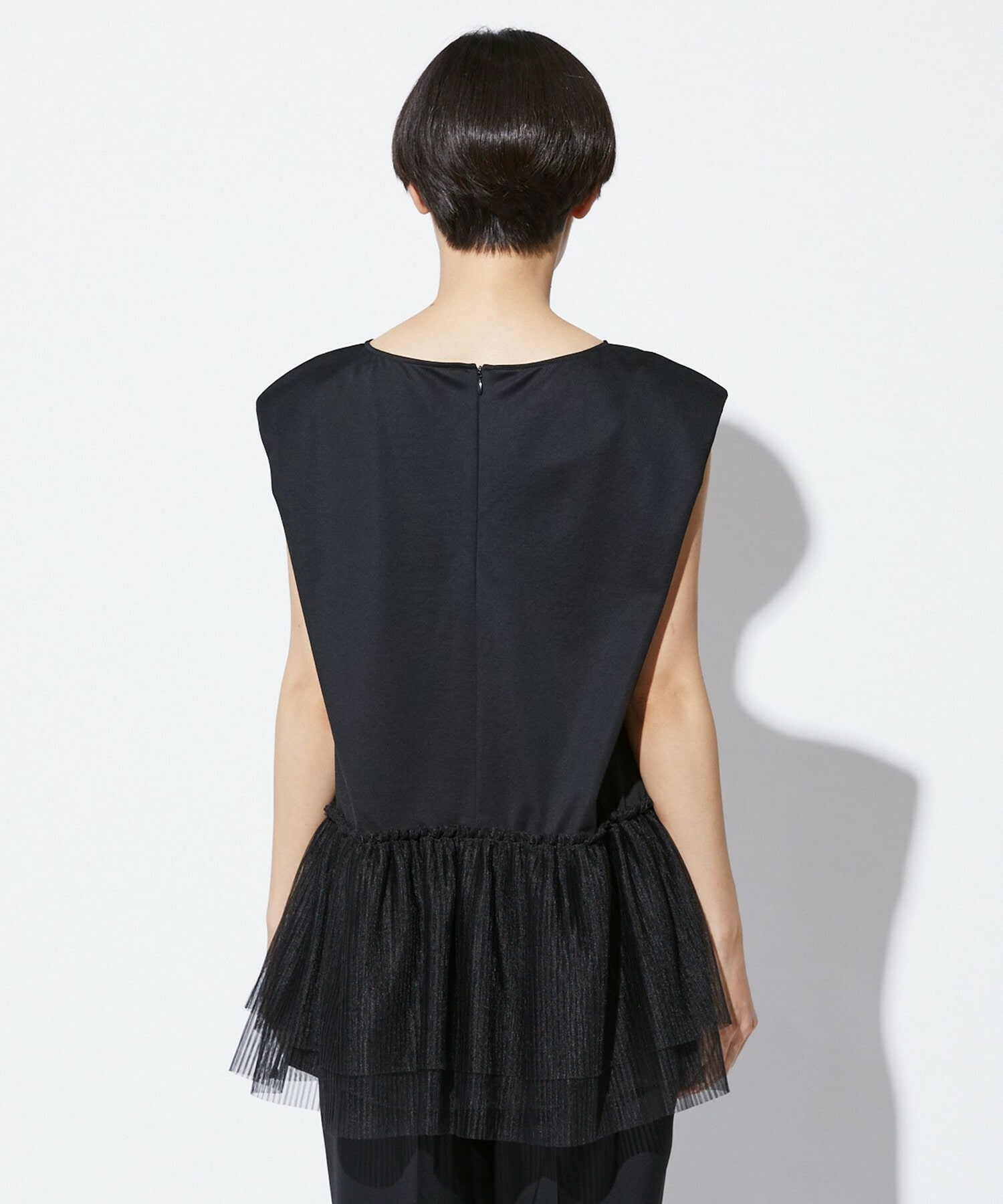 【MOGA Collection】【Lサイズ】MOGA Collection　コンパクトポンチフリルブラウス 詳細画像 ブラック 25