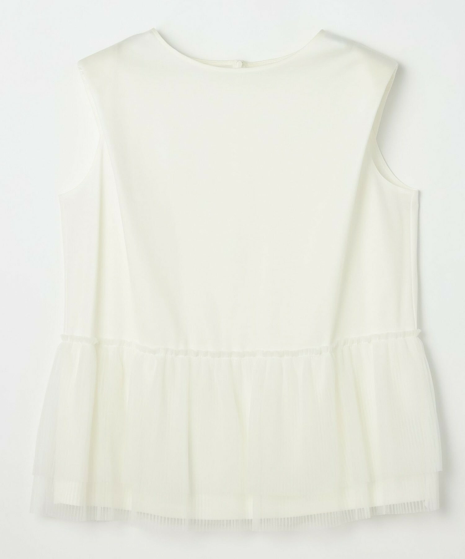 【MOGA Collection】【Lサイズ】MOGA Collection　コンパクトポンチフリルブラウス 詳細画像 オフホワイト 1