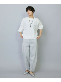 【MOGA】【Lサイズ】ワッシャーカールマイヤーブラウス 詳細画像 ホワイト 10