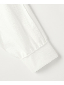 【MOGA】【Lサイズ】ワッシャーカールマイヤーブラウス 詳細画像 ホワイト 4