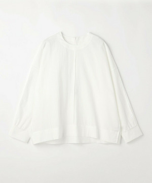 【MOGA】【Lサイズ】ワッシャーカールマイヤーブラウス 詳細画像 ホワイト 1