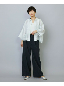 【MOGA】【Lサイズ】スタイリスト戸野塚かおるコラボ ドライリネンストレッチストレートパンツ 詳細画像 キナリ 10