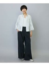 【MOGA】【Lサイズ】スタイリスト戸野塚かおるコラボ ドライリネンストレッチストレートパンツ 詳細画像 キナリ 16