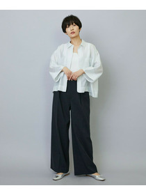 【MOGA】【Lサイズ】スタイリスト戸野塚かおるコラボ ドライリネンストレッチストレートパンツ 詳細画像 キナリ 9