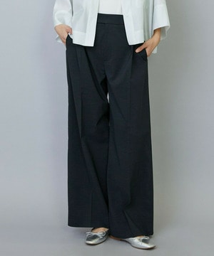 【MOGA】【Lサイズ】スタイリスト戸野塚かおるコラボ ドライリネンストレッチストレートパンツ 詳細画像 スミクロ 2