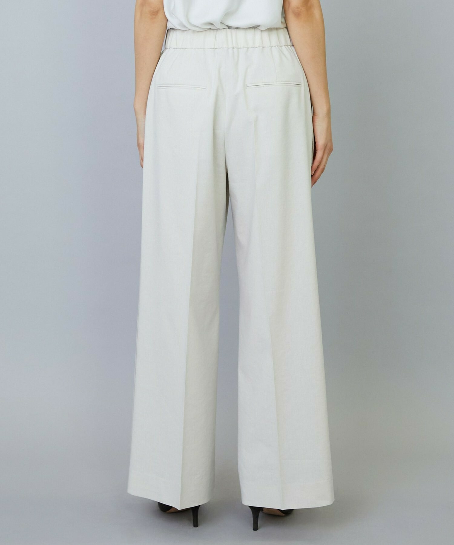 【MOGA】【Lサイズ】スタイリスト戸野塚かおるコラボ ドライリネンストレッチストレートパンツ 詳細画像 キナリ 28