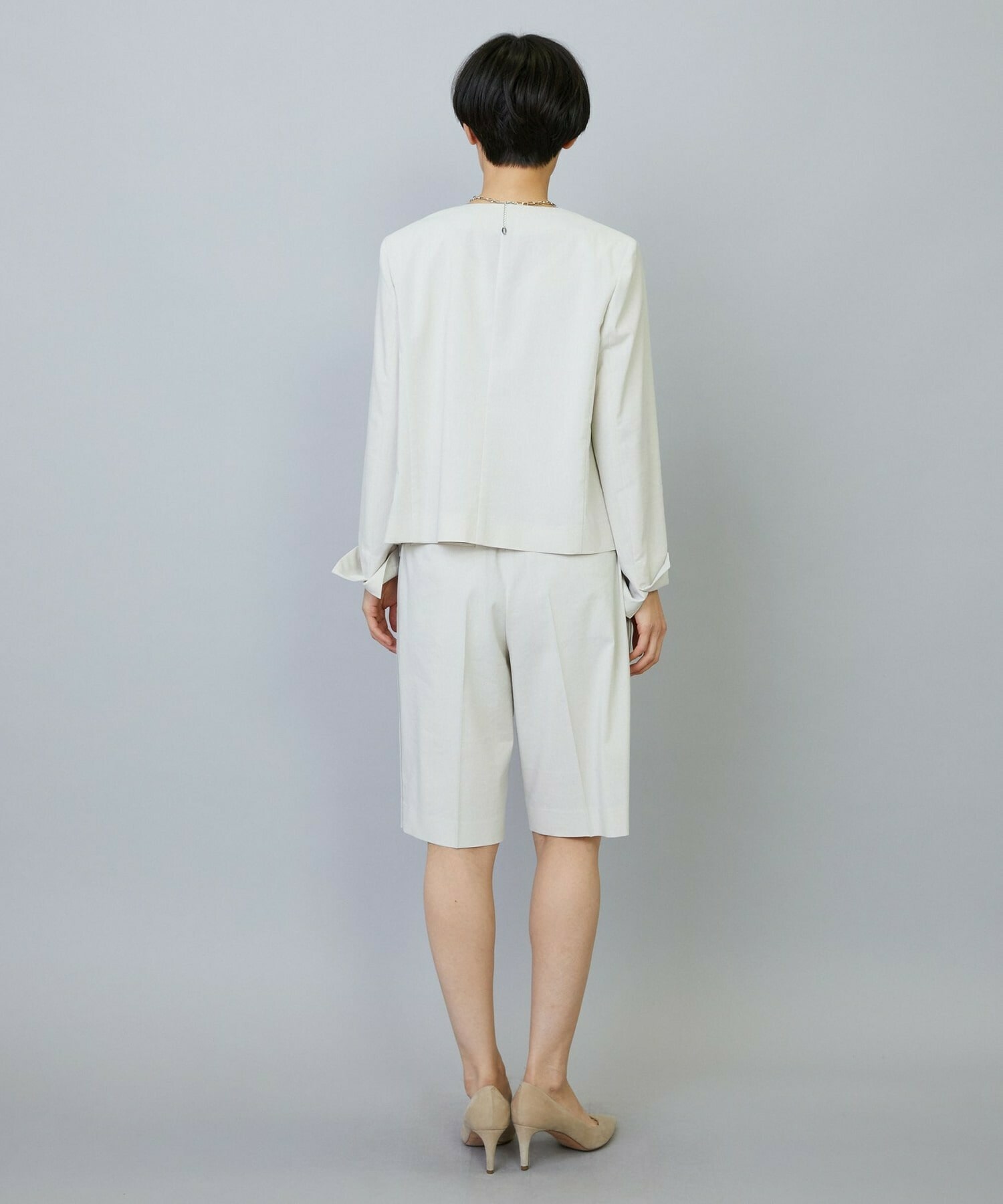 【MOGA】【Lサイズ】スタイリスト戸野塚かおるコラボ ドライリネンストレッチショートパンツ 詳細画像 キナリ 13