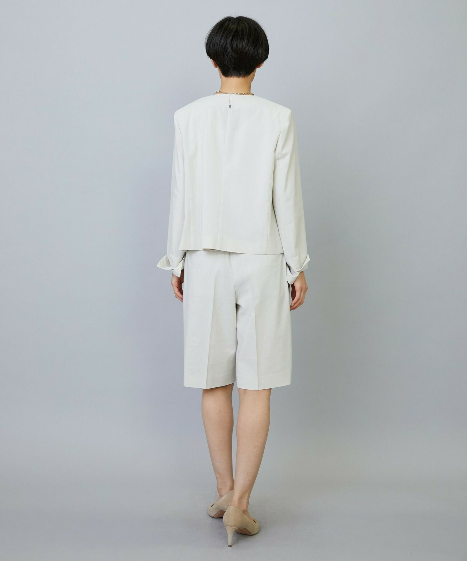 【MOGA】【Lサイズ】スタイリスト戸野塚かおるコラボ ドライリネンストレッチショートパンツ 詳細画像 キナリ 14