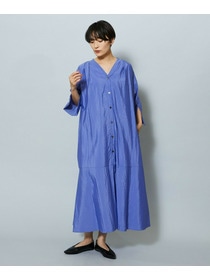 【MOGA】【Lサイズ】ナイロンクロスVネックワンピース 詳細画像 パープル 17