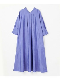 【MOGA】【Lサイズ】ナイロンクロスVネックワンピース 詳細画像 パープル 5