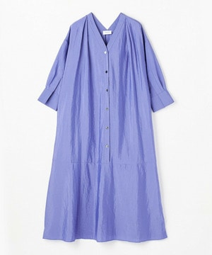 【MOGA】【Lサイズ】ナイロンクロスVネックワンピース 詳細画像 パープル 1
